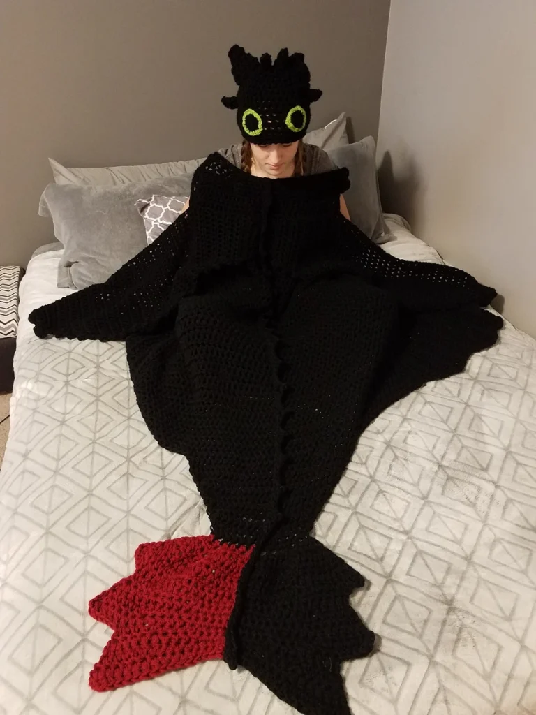 Dragon Blanket Crochet Pattern ~ Cape & Hat