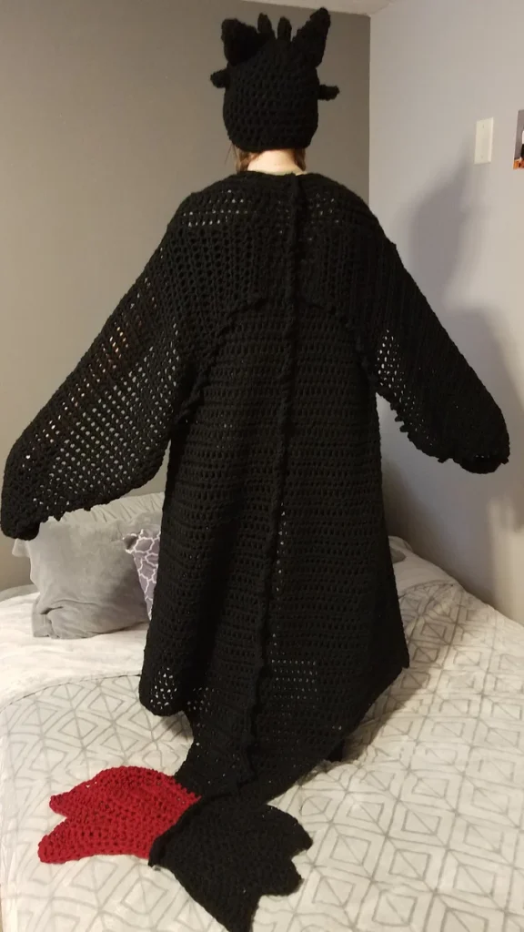 Back of the Dragon Blanket Crochet Pattern ~ Cape & Hat