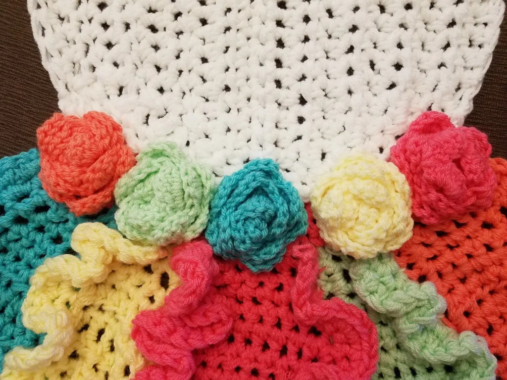 Waist of the Crochet Unicorn Blanket Dress Pattern