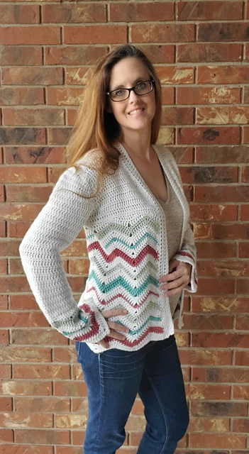 Comfy Chevron Cardigan Crochet Pattern