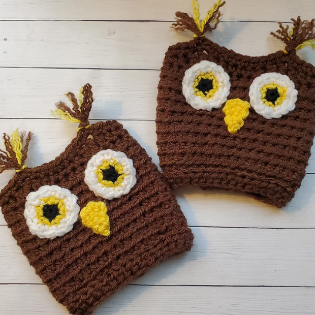 Peek A Boo I See You Owl! Free Boot Cuff Crochet Pattern