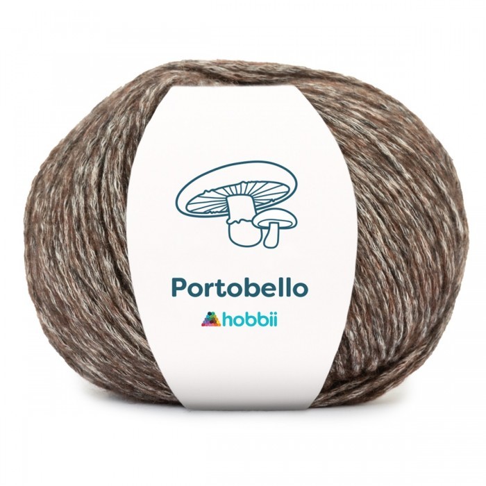 Hobbii Portobello worsted weight yarn in Americano color