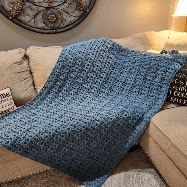 Cozy Waterfall Blanket Crochet Pattern