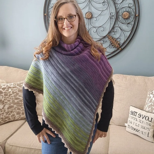So Fond of Rainbows Shawl free crochet pattern