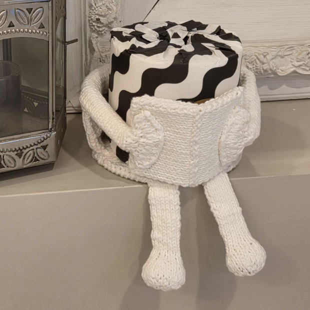 Book reader free knitting pattern toilet roll cover
