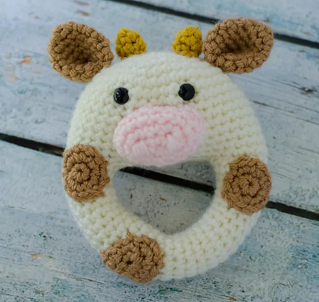 Cute Cow Crochet Rattle Pattern