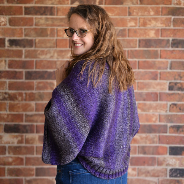 Free Barcelona blanket shrug knitting pattern