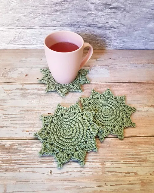 Free crochet boho coasters pattern