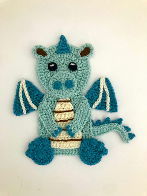 Dragon Applique Crochet Pattern