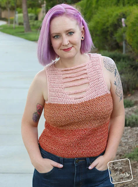 Alix Tank Top Colorful Free Crochet Pattern
