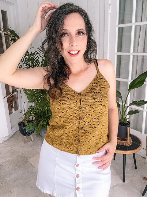 Honeycomb Tank Top Free Filet Crochet Pattern
