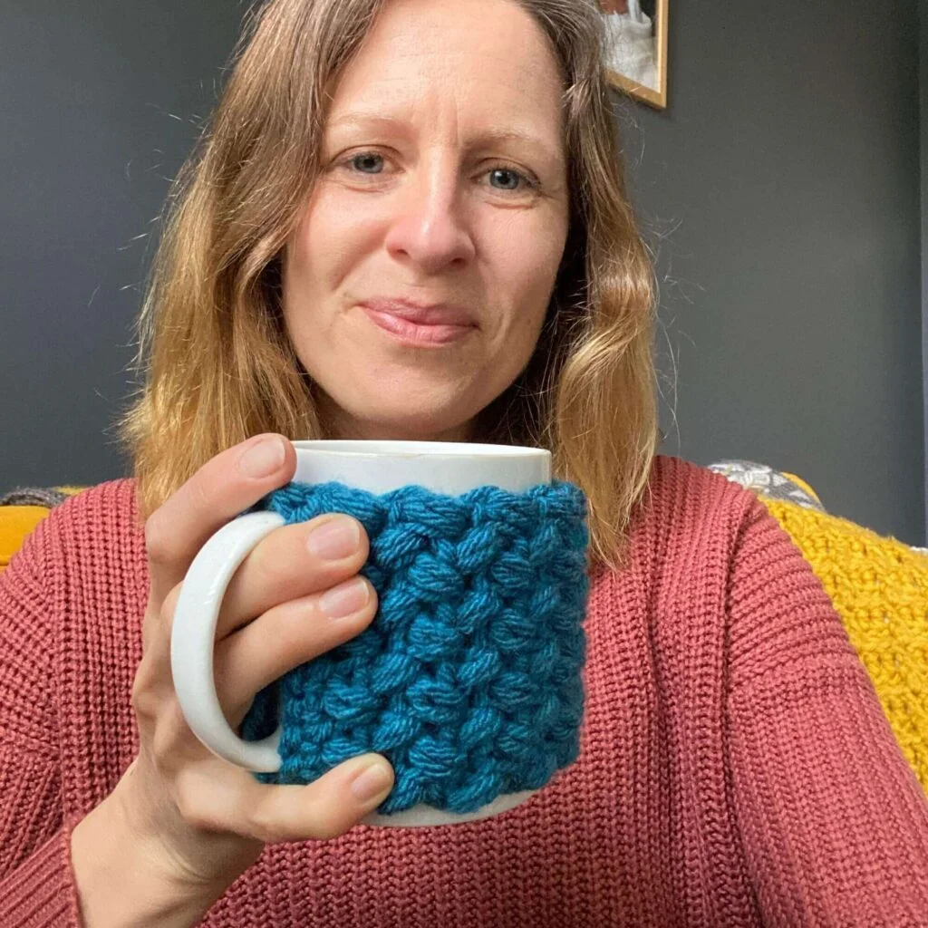 Warm Hands and Hearts Crochet Mug Cozy