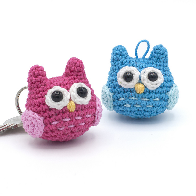 6. Free Owl Keychain Crochet Pattern