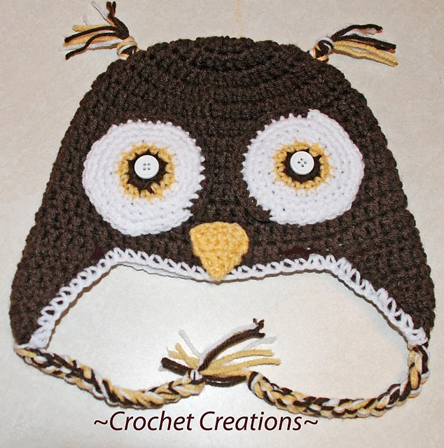 7. Free Owl Hat Crochet Pattern