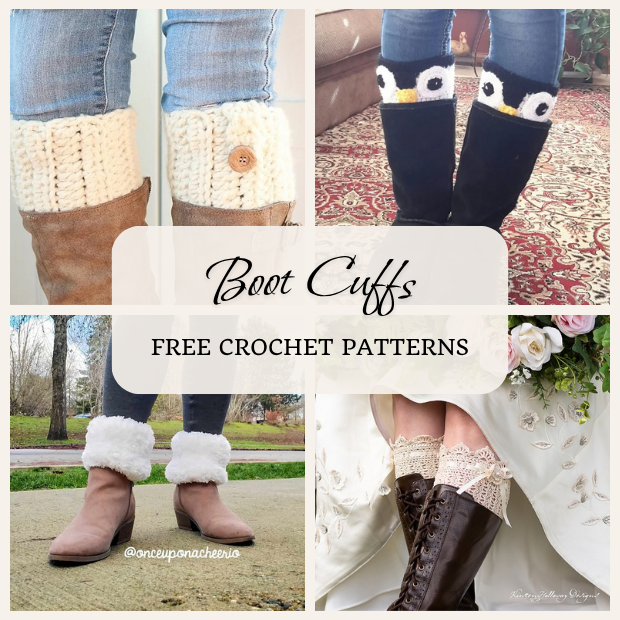 12 Free Crochet Boot Cuffs Patterns For Women and Children