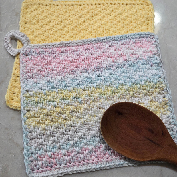 Free Little Diamond Dishcloth Crochet Pattern